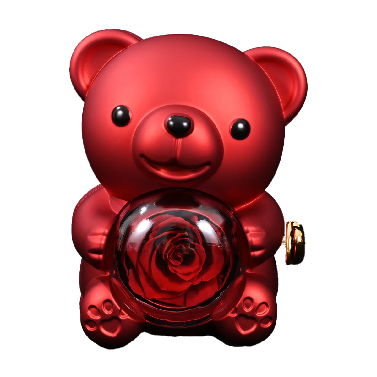 Rosenbär mit Herz-Kette