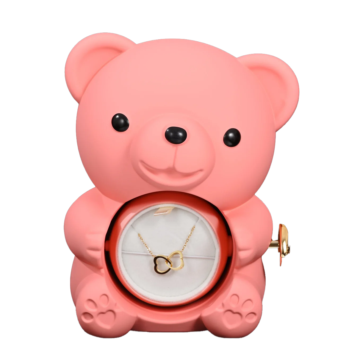 Rosenbär mit Herz-Kette