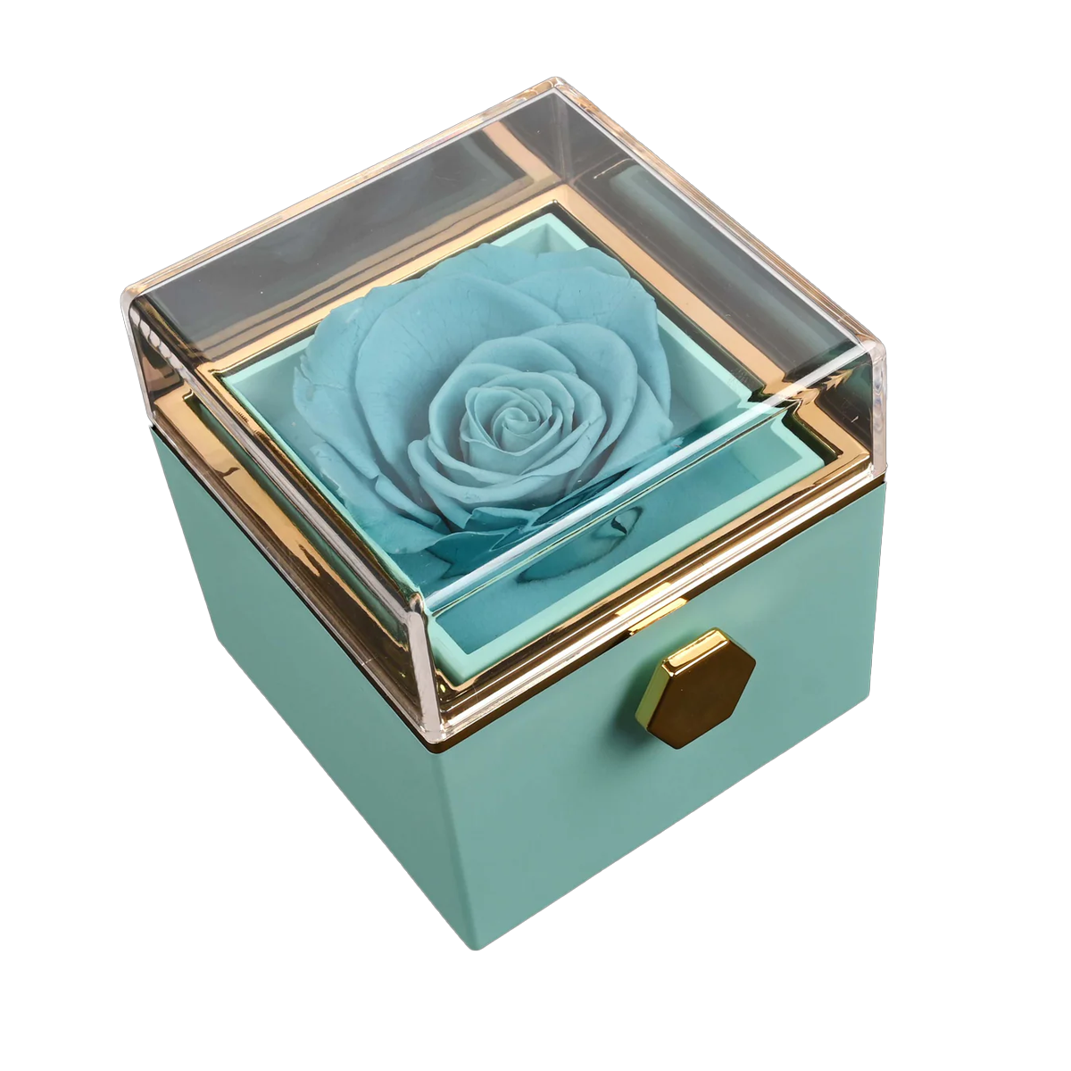 Rosenbox mit gravierter Halskette
