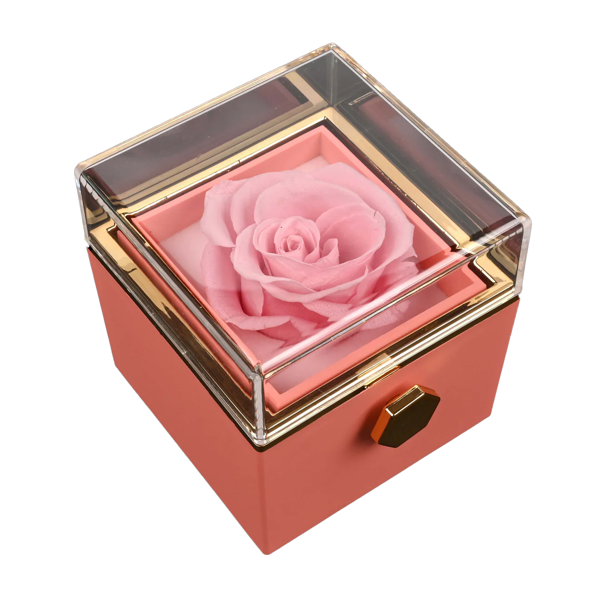Rosenbox mit gravierter Halskette